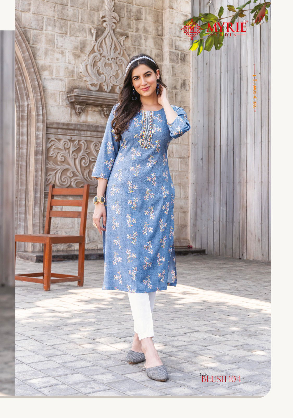 Myrie Fashion Blush Long Printed Kurtis Catalog
